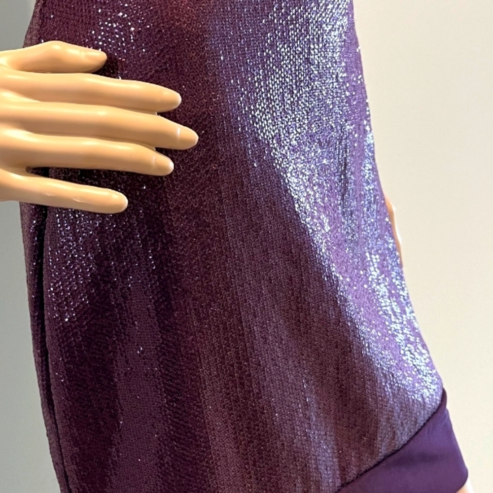 BCBGMaxAzria Gorgeous‎ "Barlow" Mini Dress in Eggplant Sequins  Size Mediu… - Picture 8 of 16